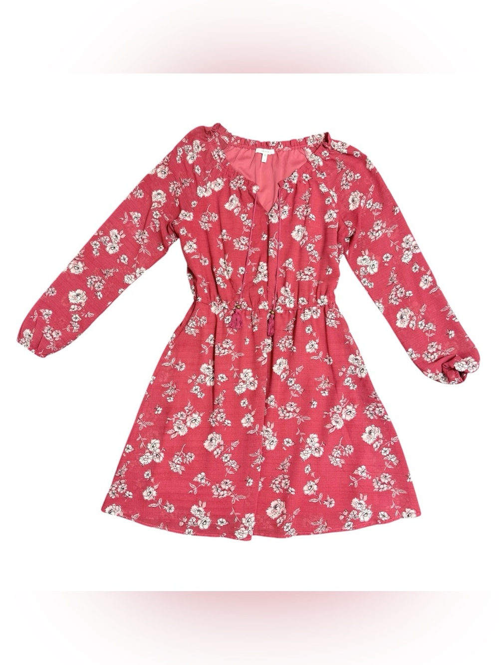 Maurice’s women’s Pink Floral Long-Sleeve Dress size small
